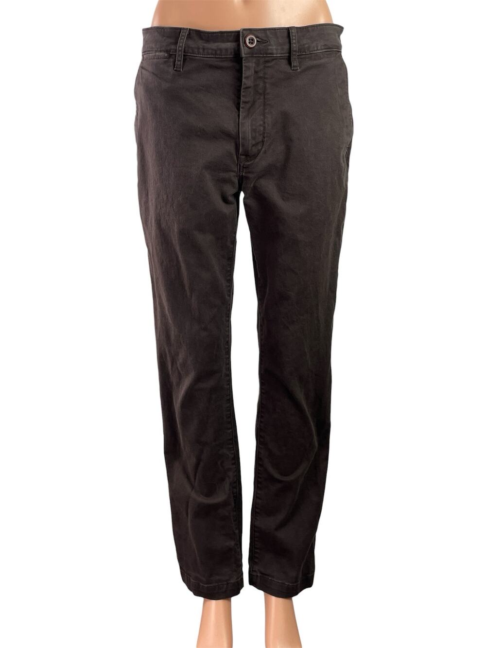 Flint and Tinder Womens Brown High Rise Straight Skinny Denim Jeans Pants Sz 30